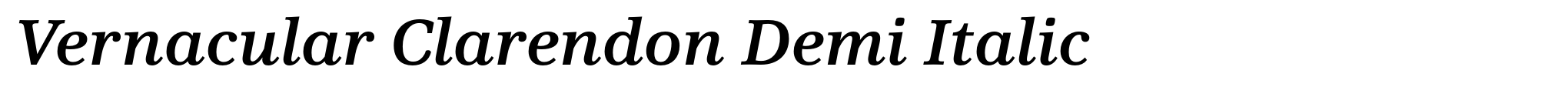 Vernacular Clarendon Demi Italic image